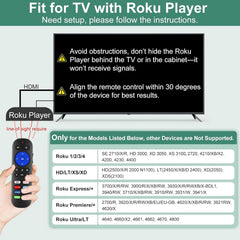 Yimaut Roku remote buttons closeup emphasizing responsive controls for quick navigation.