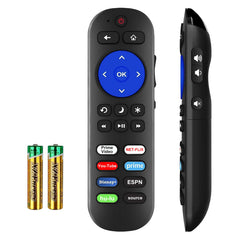 Yimaut Roku remote front view showing a compact ergonomic design for easy grip.