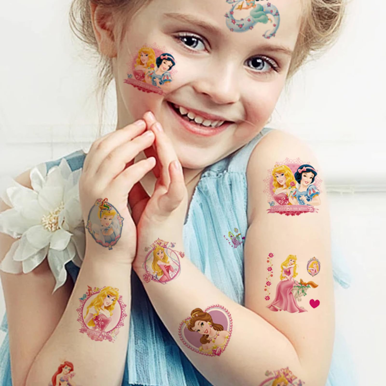 YINFENGKANHAI Disney Princess tattoos sheet 02 bright designs for classroom prizes and events
