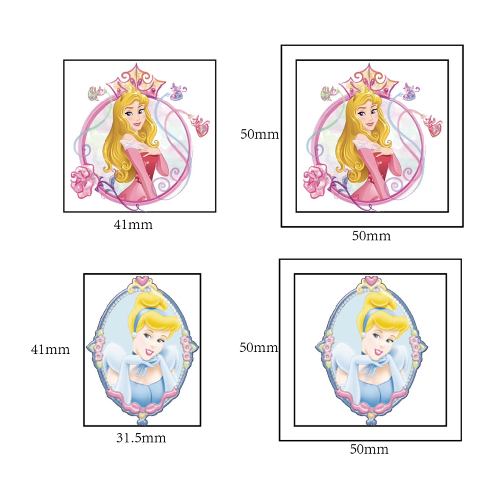 YINFENGKANHAI Disney Princess tattoos sheet 04 non-toxic options suitable for kid-safe activities