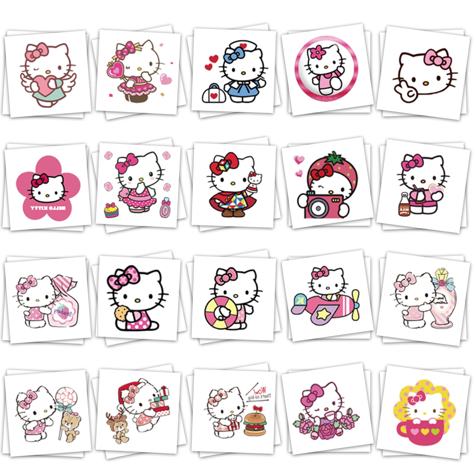 YINFENGKANHAI Hello Kitty tattoo design for kids' party favors and fun