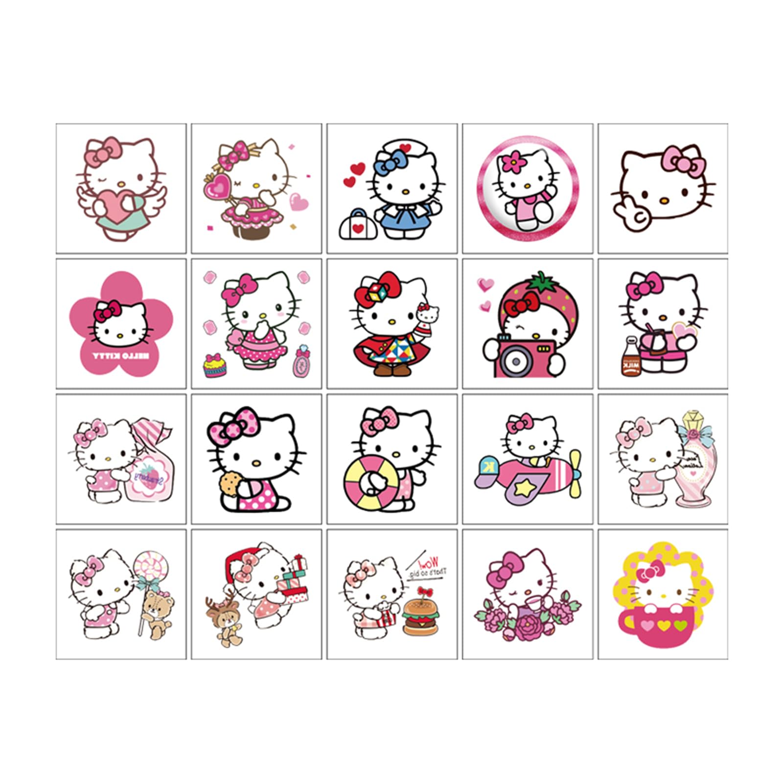 YINFENGKANHAI Hello Kitty tattoos provide 40 pieces across 40 sheets