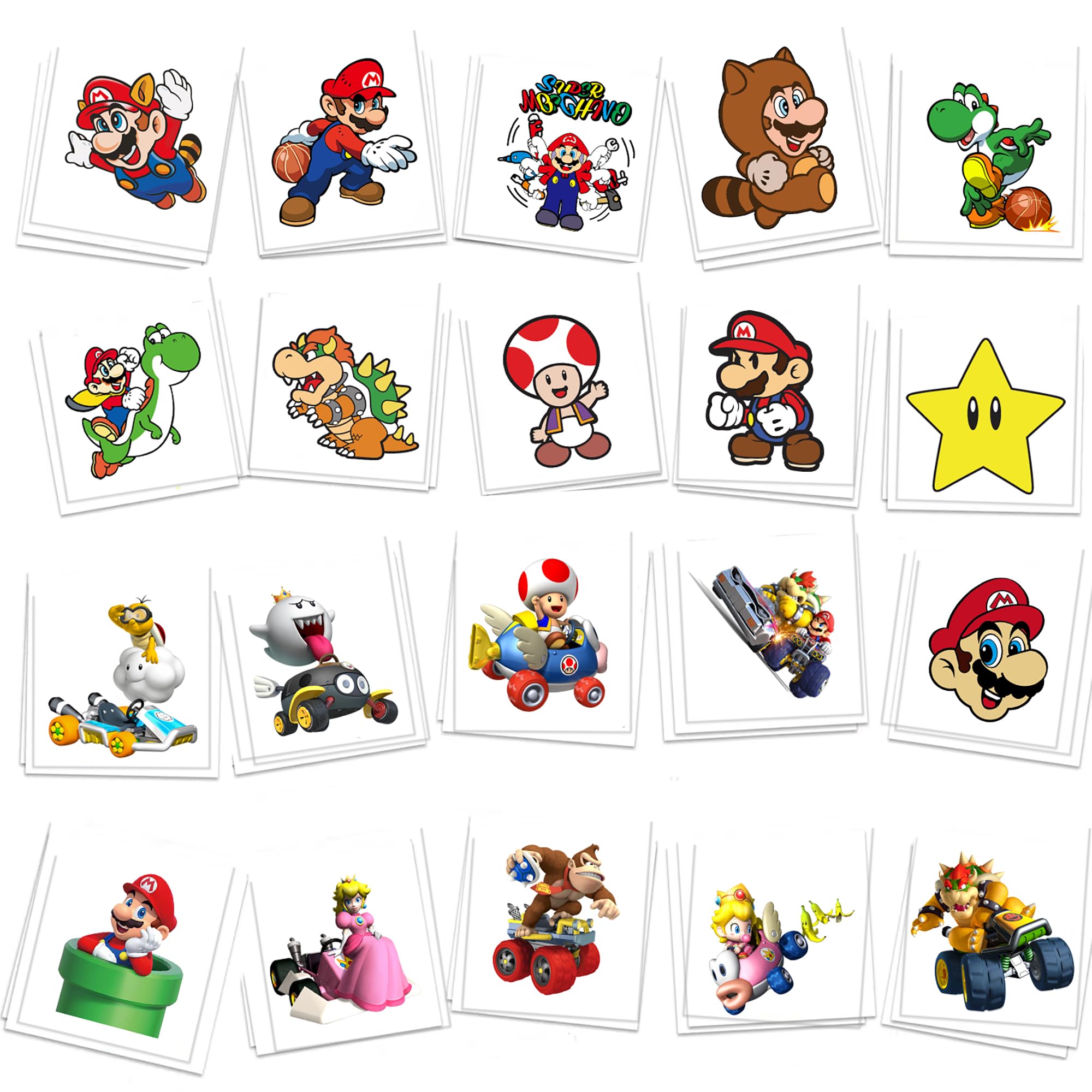 YINGXIANG 60 Pcs cartoon tattoos for kids showcase vibrant designs for party fun.