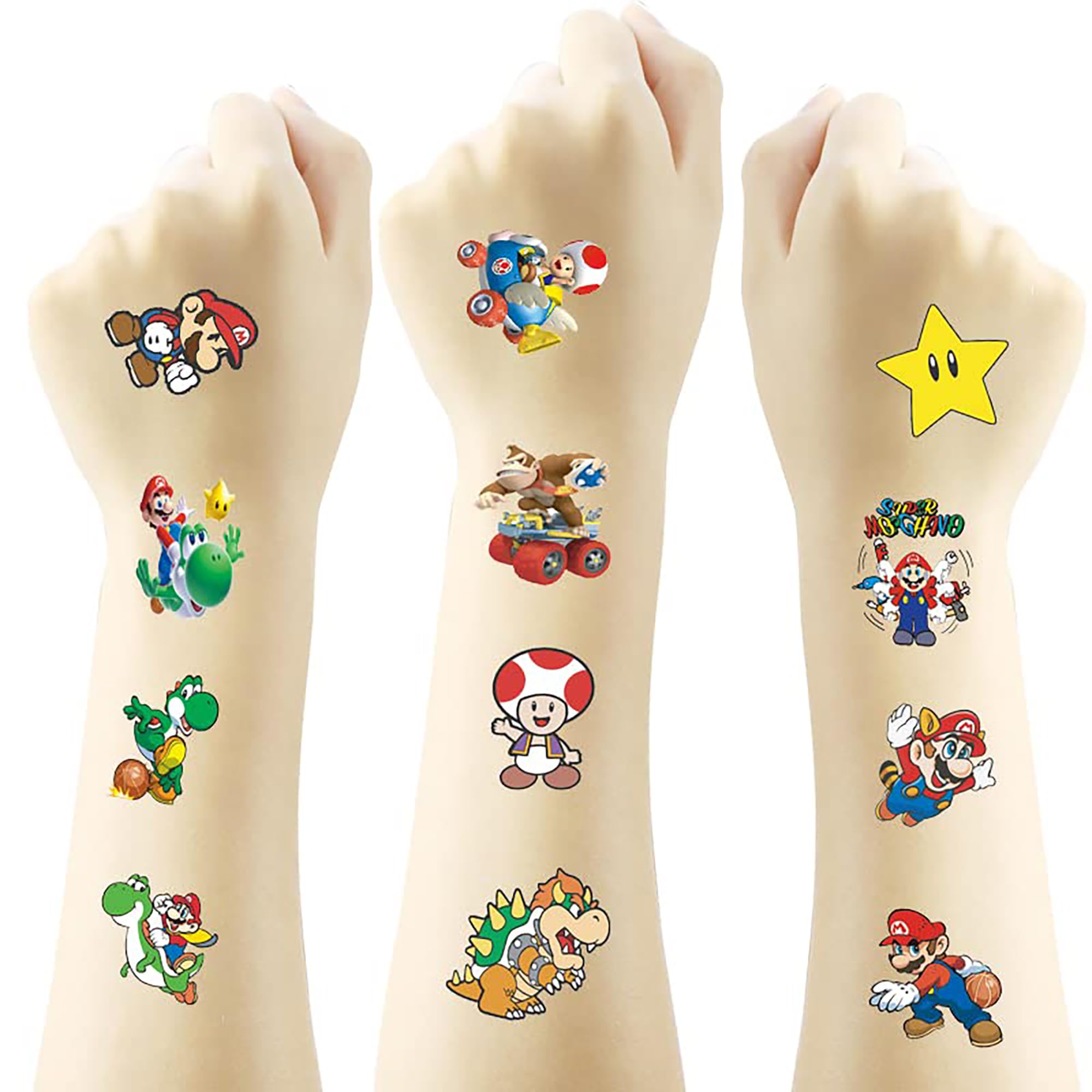 YINGXIANG cartoon tattoos for birthdays add kid-friendly decorations that wash off with ease.