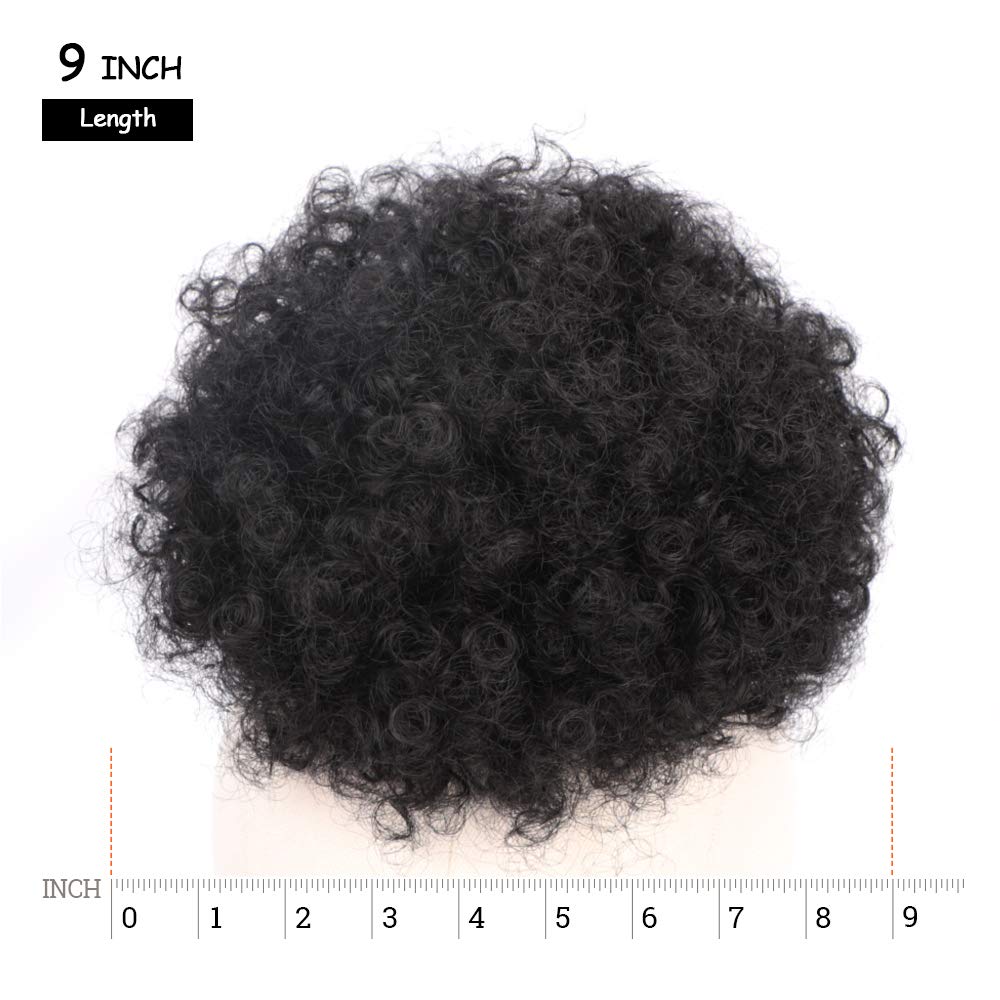Yinmei Baibian Afro Puff ponytail back view with full silhouette