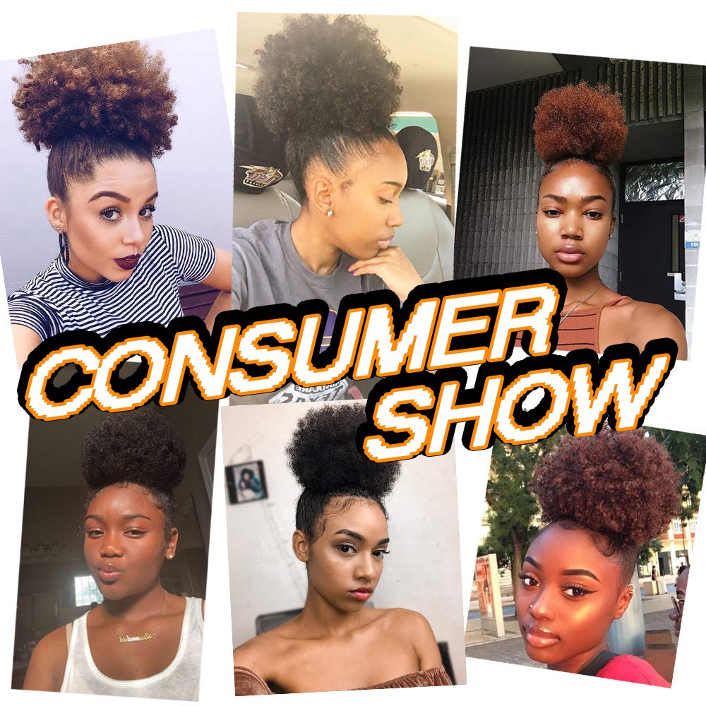 Yinmei Baibian Afro Puff ponytail featuring heat-resistant material for versatile wear
