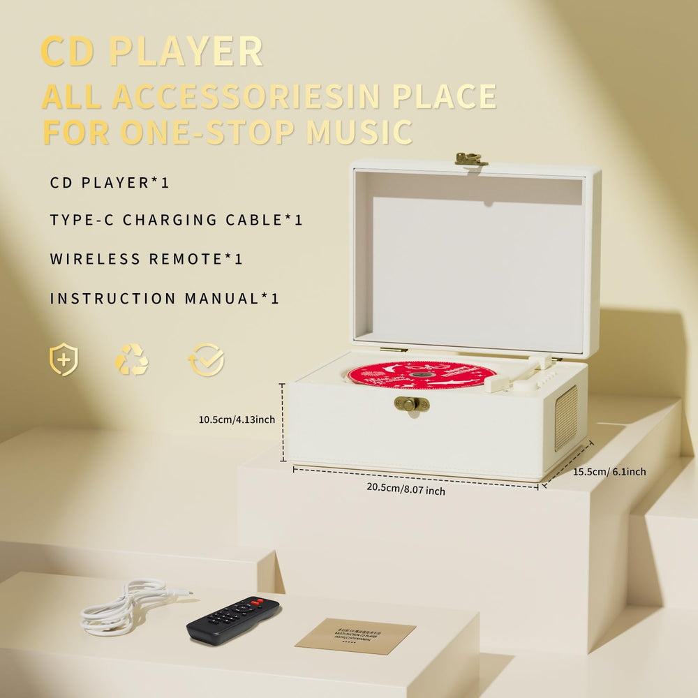 Yintiny rechargeable CD player with docking station for easy playback