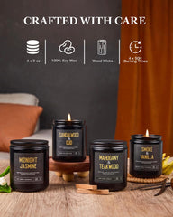 Yinuo Candle Smoke & Vanilla scent enhances cozy evenings.