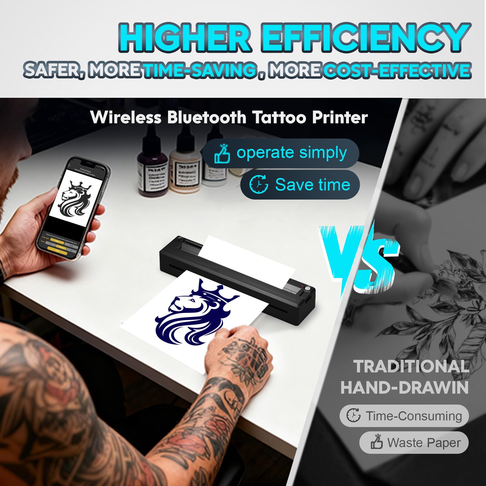 YIRIGUI stencil printer printing with wide paper width range for versatile designs.