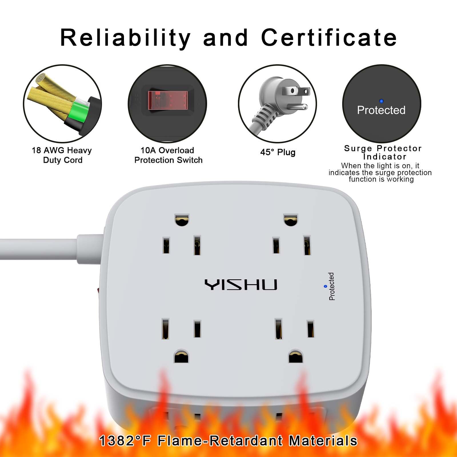 YISHU desk USB charging station keeps devices powered and organized.