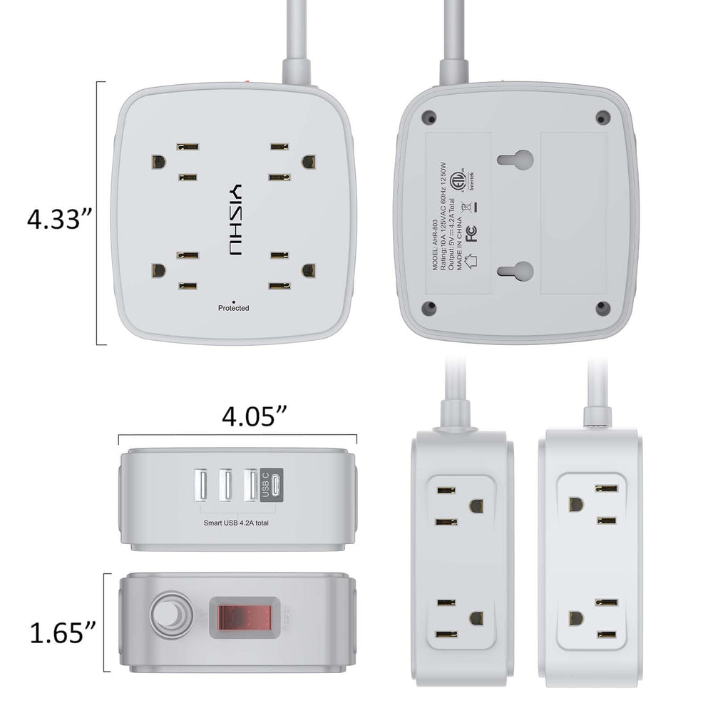 YISHU dorm and home office solution for tidy power management.
