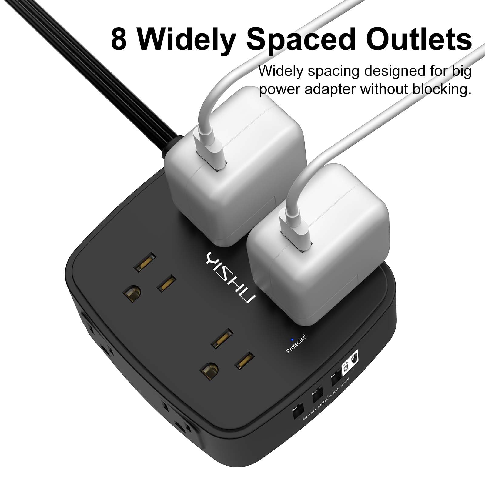 YISHU ETL-certified surge protector ensures reliable safety features