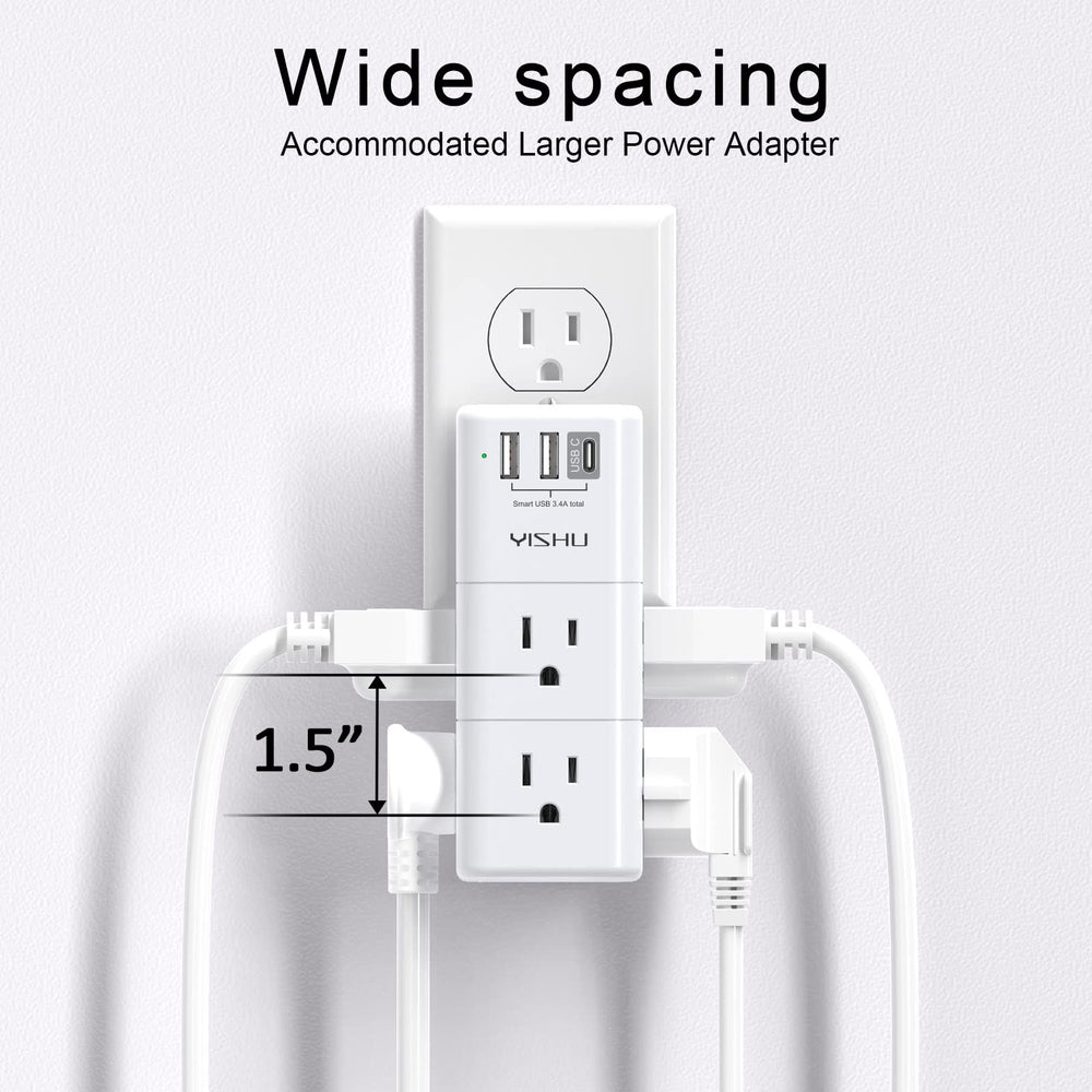 YISHU USB port panel delivering smart charging for USB devices.