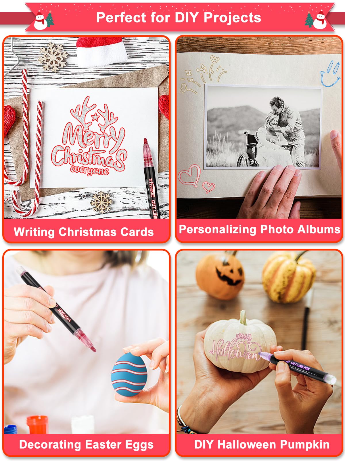 YITHINC markers suited for diverse craft projects across multiple surfaces