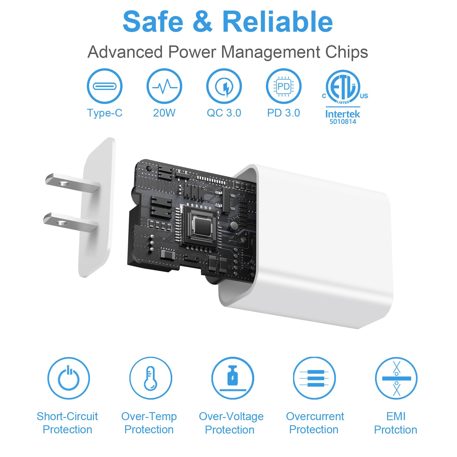 YIWEIHAPPY charger compatible with iPhone and iPad devices via USB‑C