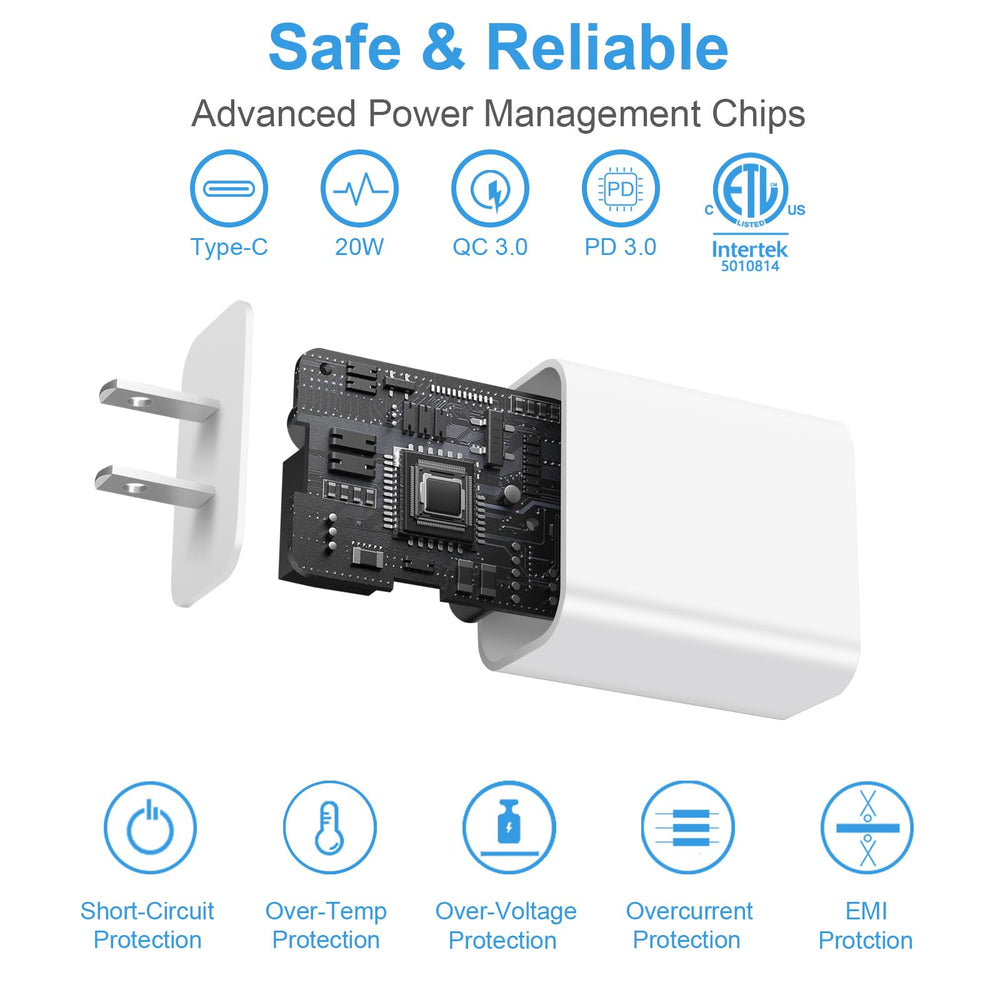 YIWEIHAPPY charger compatible with iPhone and iPad devices via USB‑C
