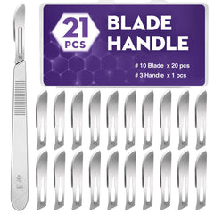 YixangDD 21-piece kit with handle and blades for precise crafting.