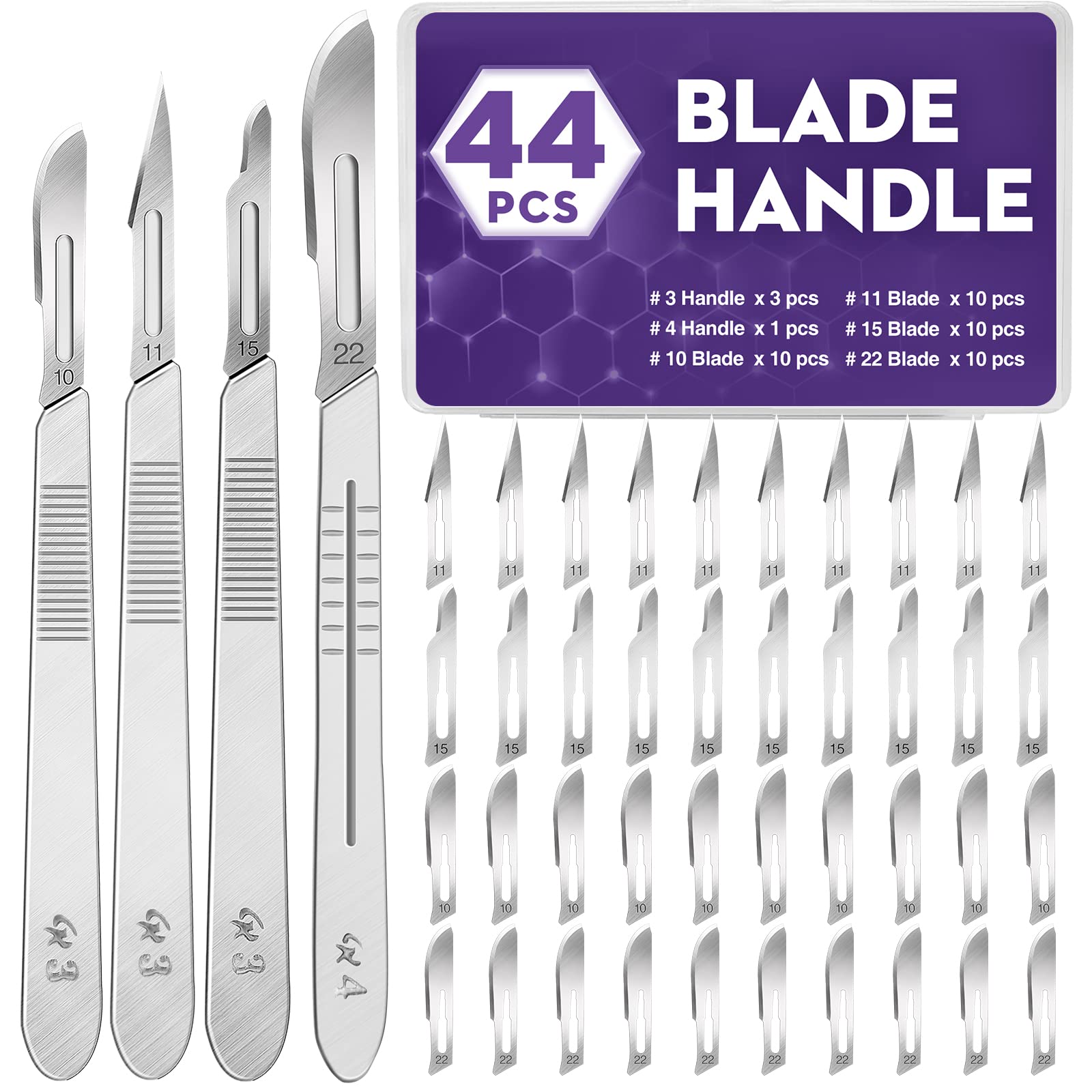 YixangDD 44-piece scalpel blades kit for versatile cutting tasks