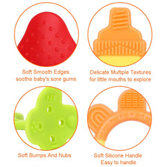 YIYEE teething toy banana shape aids grip development while offering cool relief