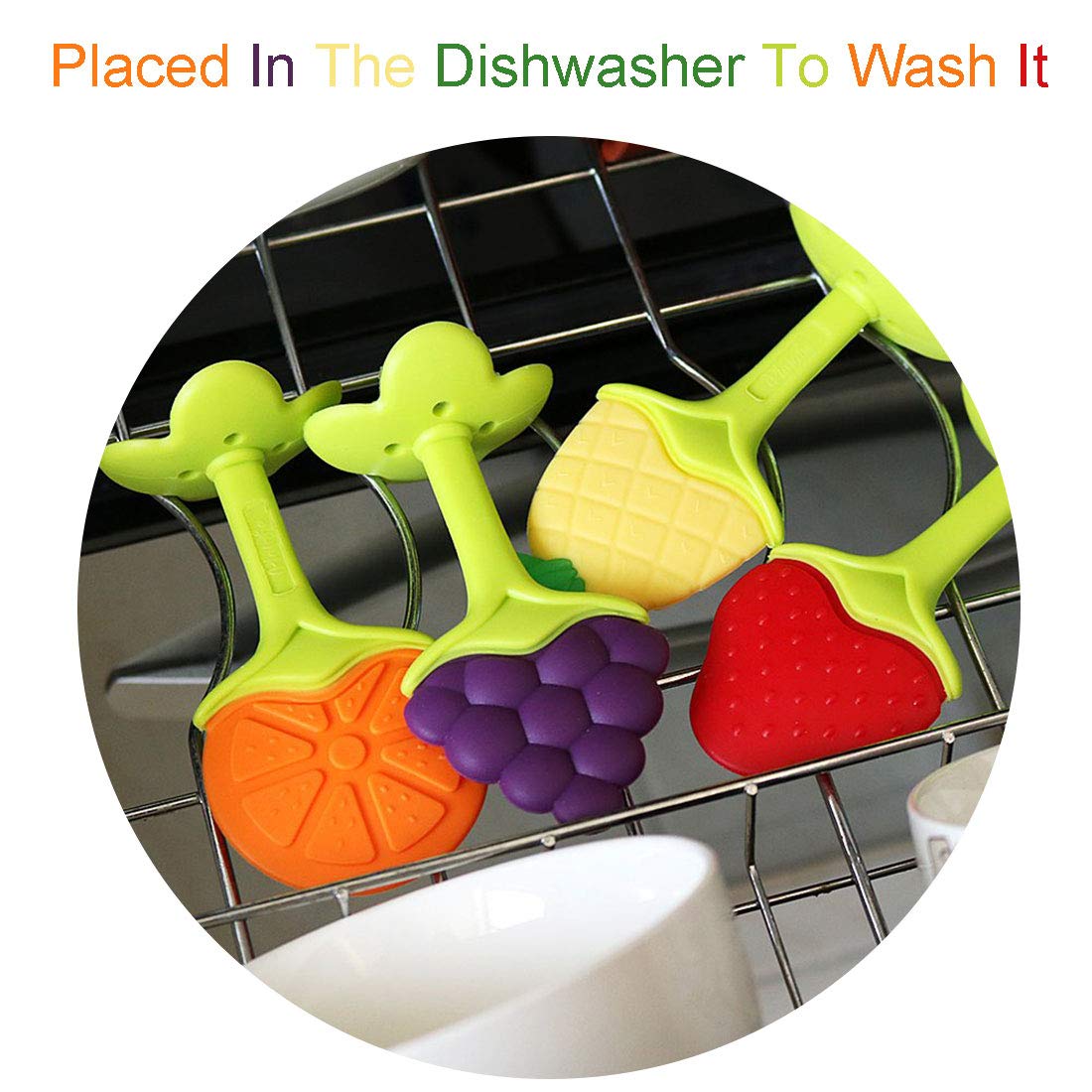 YIYEE peach teether offers freezer-safe cooling for teething moments