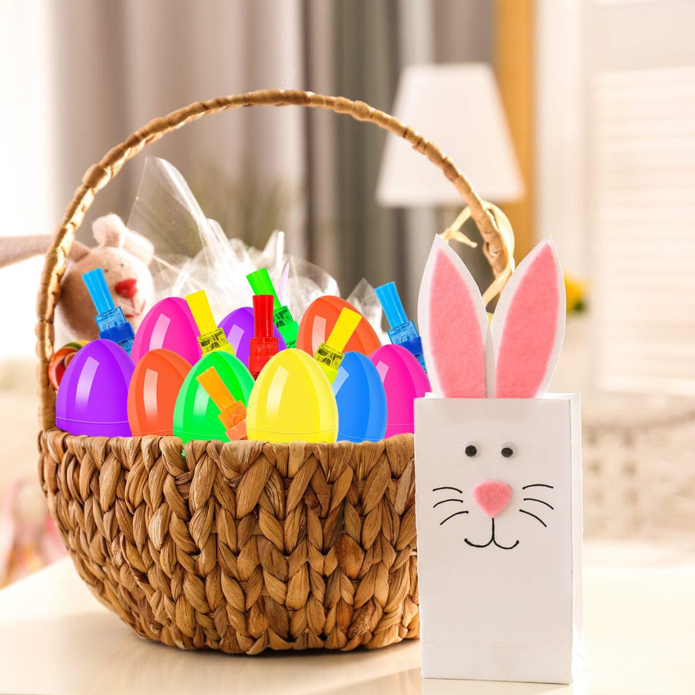 YIYEE glow eggs as non-candy basket fillers for party favors.