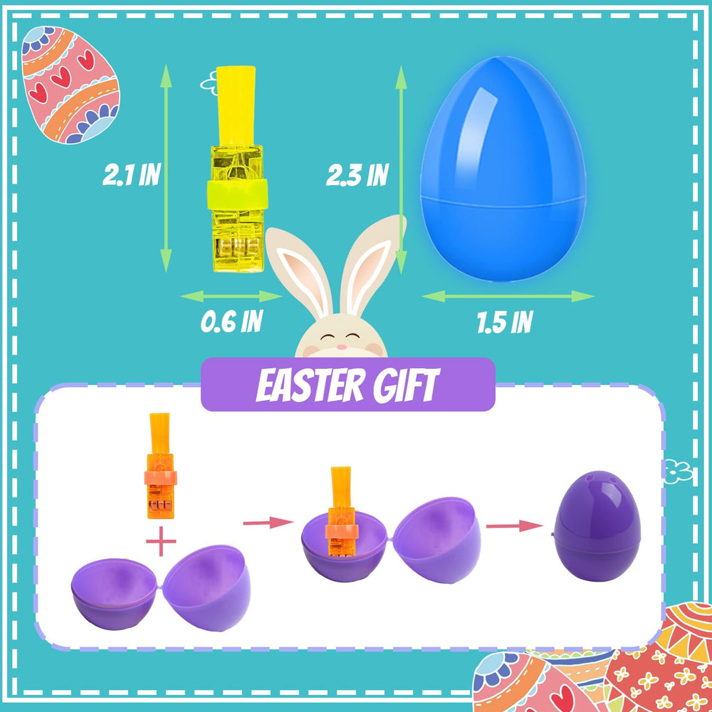 YIYEE plastic Easter eggs powered by finger lights for night-time fun.
