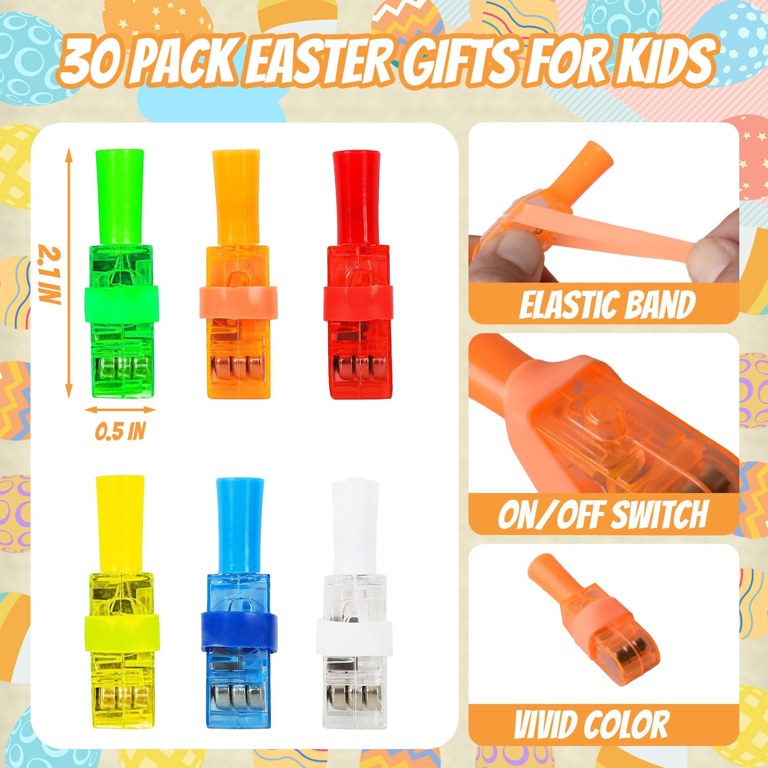 YIYEE six-color finger lights brighten Easter activities at home.
