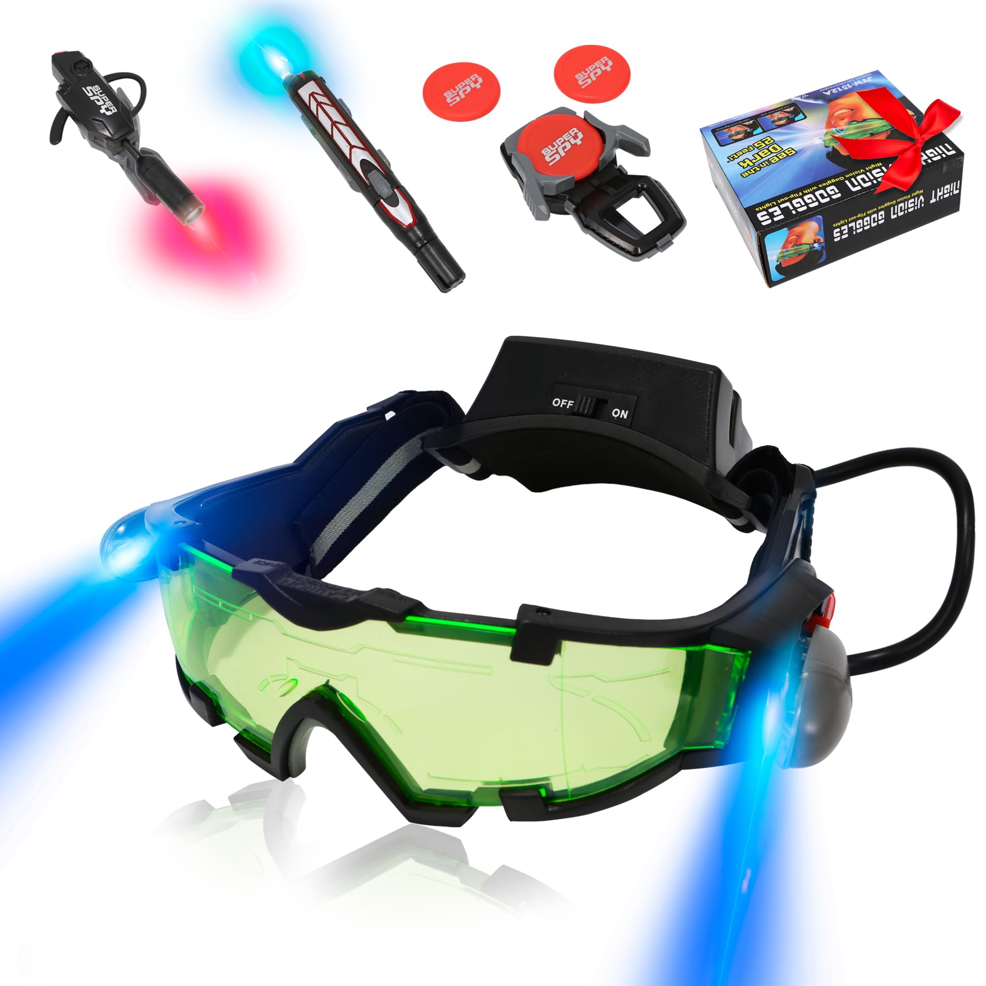 YIYIOOTH night vision goggles provide clear viewing up to 25 feet in dim light