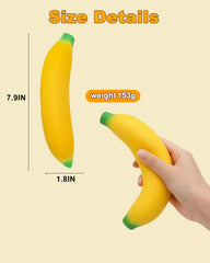 YJHWLF Stretchy Banana cross-section reveals sand-filled core and rebound.