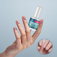 Demonstration of applying YJW 3 Days Nail Care to cuticles and nails