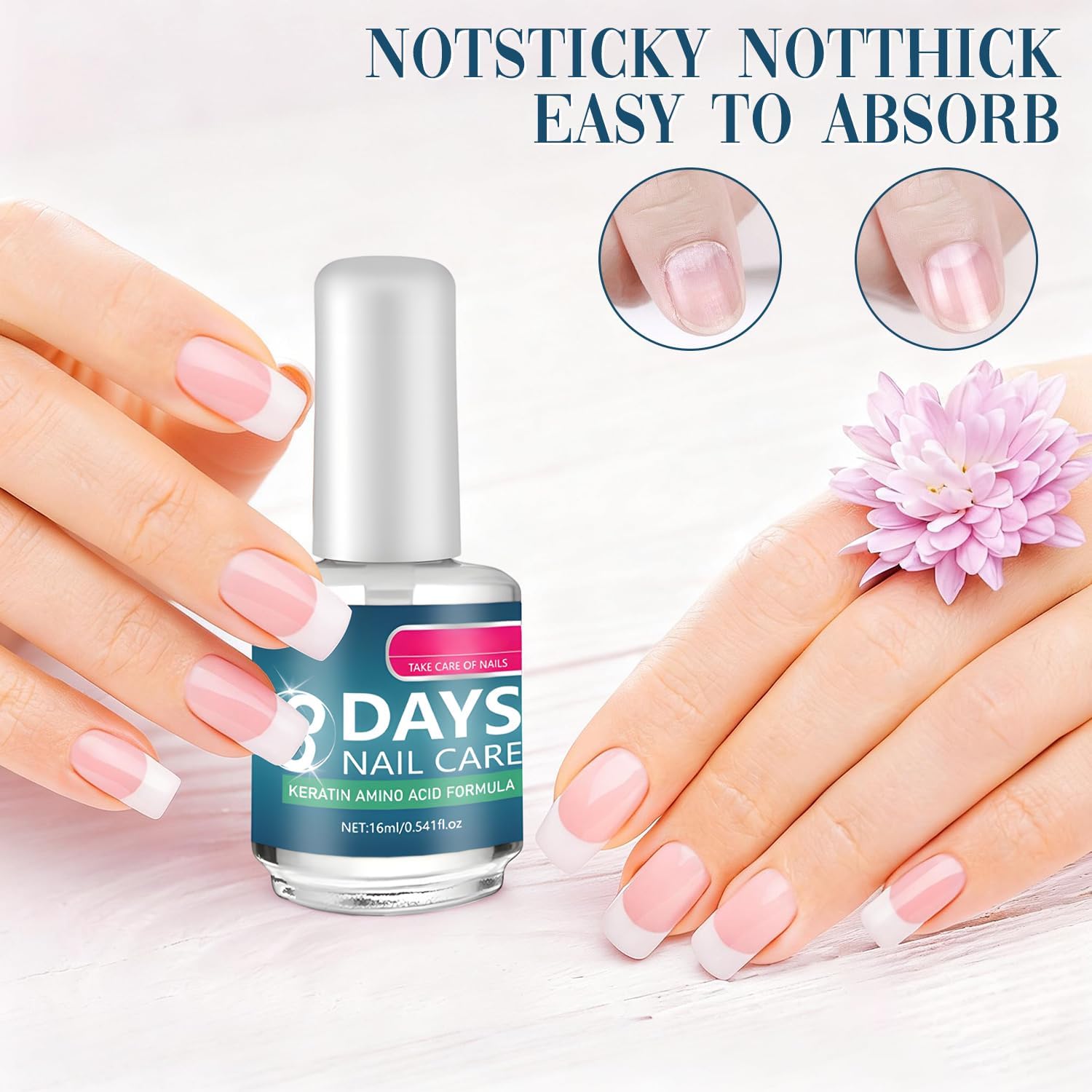 YJW 3 Days Nail Care adds nail shine and smooth texture after use