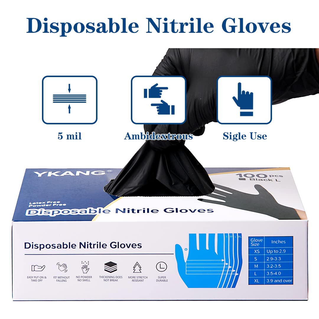 YKANG nitrile gloves cleaning in action for household chores