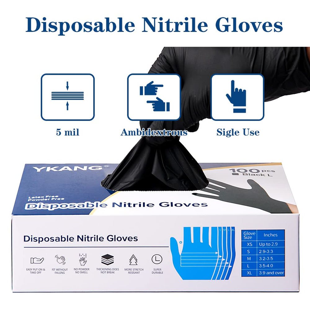 YKANG nitrile gloves cleaning in action for household chores