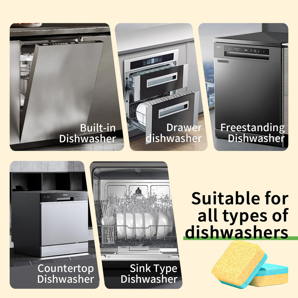 Y-Kelin tablet dissolving in dishwasher to fight residue