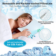 Ylekto ergonomic cervical pillow contours the neck for targeted comfort.