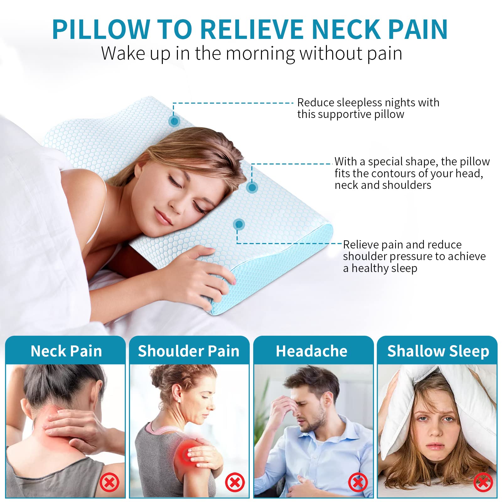 Ylekto gift-ready memory foam pillow for every sleeper.