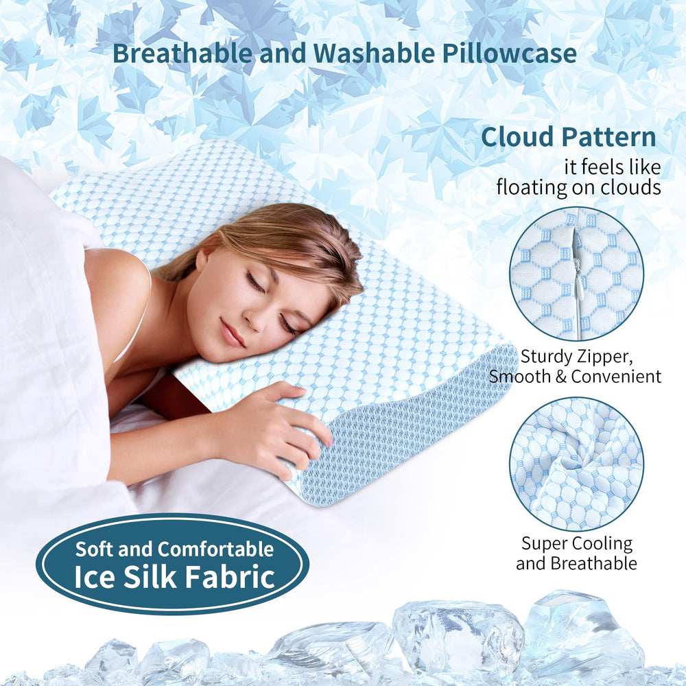 Ylekto removable pillowcase close-up emphasizing breathable, skin-friendly washing ease.