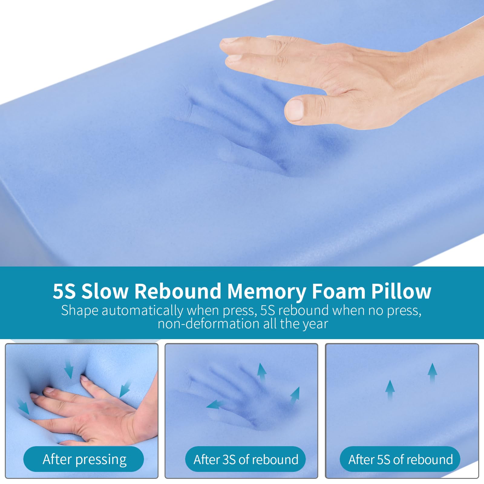 Ylekto two-height adjustable pillow supports multiple sleeping positions.