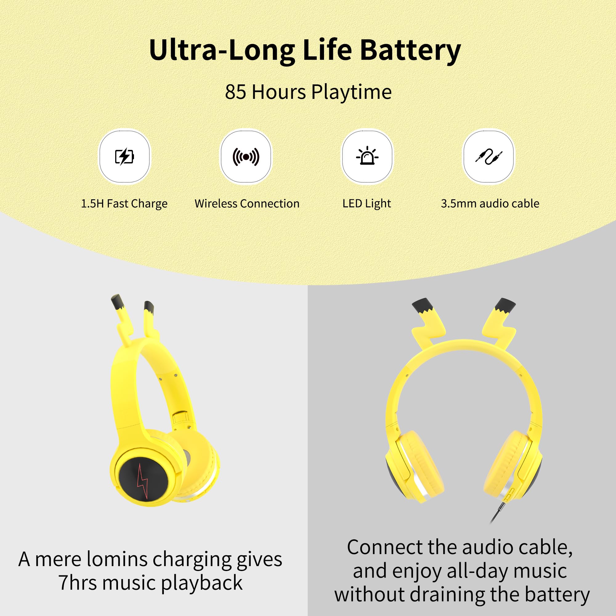 YLFASHION foldable headphones with built-in microphone for travel