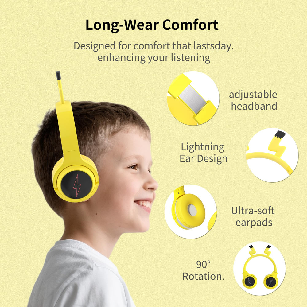 YLFASHION over-ear headphones with soft cushions for all-day comfort