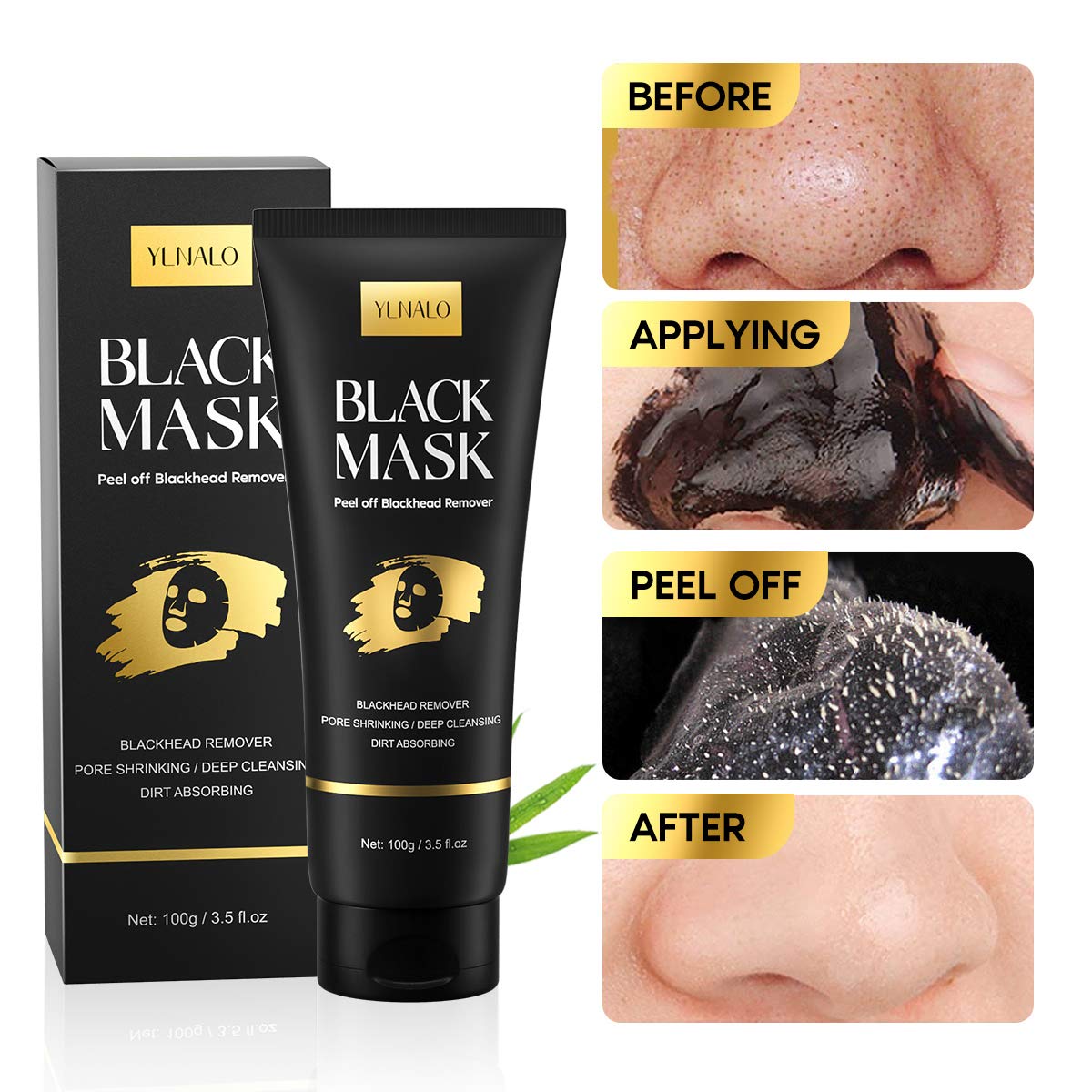 YLNALO Deep cleansing mask being applied on skin.