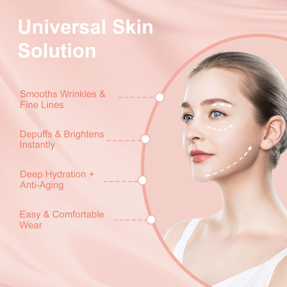 YLOTRE Novalift under-eye patches applied to skin for puffiness relief