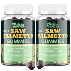 YLVARIN THORIA saw palmetto gummies pack for daily prostate support and convenience.