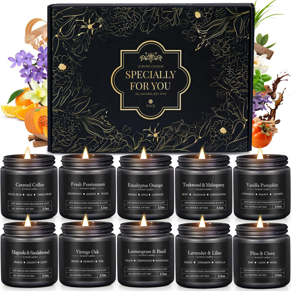 YMing 10-pack masculine candles collection for modern living spaces.