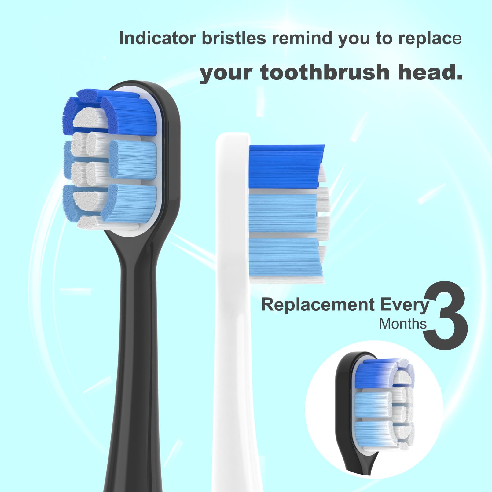YMPBO Clic heads replacement supports home oral care routine.