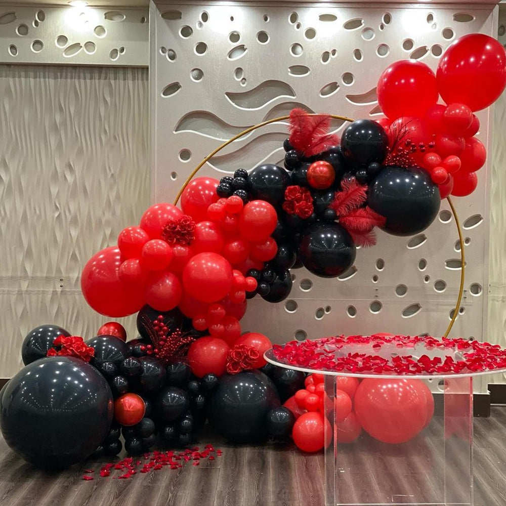YMSZ black ribbon included highlights easy, coordinated balloon displays