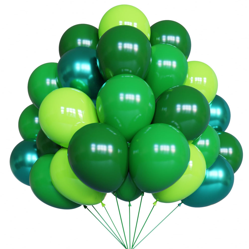 YMSZ Green Balloons Kit with all colors creates vibrant party backdrops.