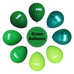 YMSZ green-lime balloons swatches illustrate refreshing color mix for celebrations.