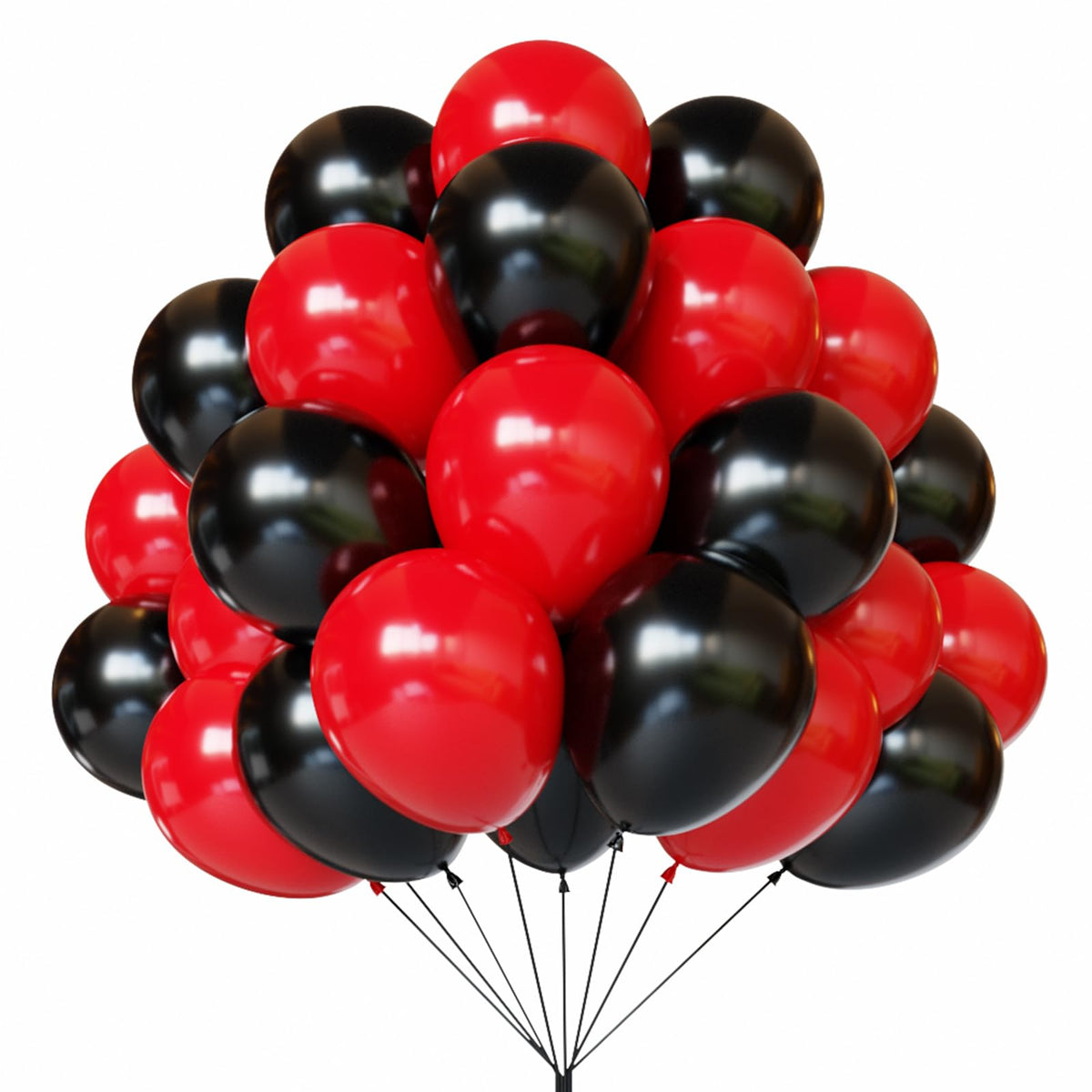 YMSZ red and black 12-inch balloons kit ready for festive celebrations