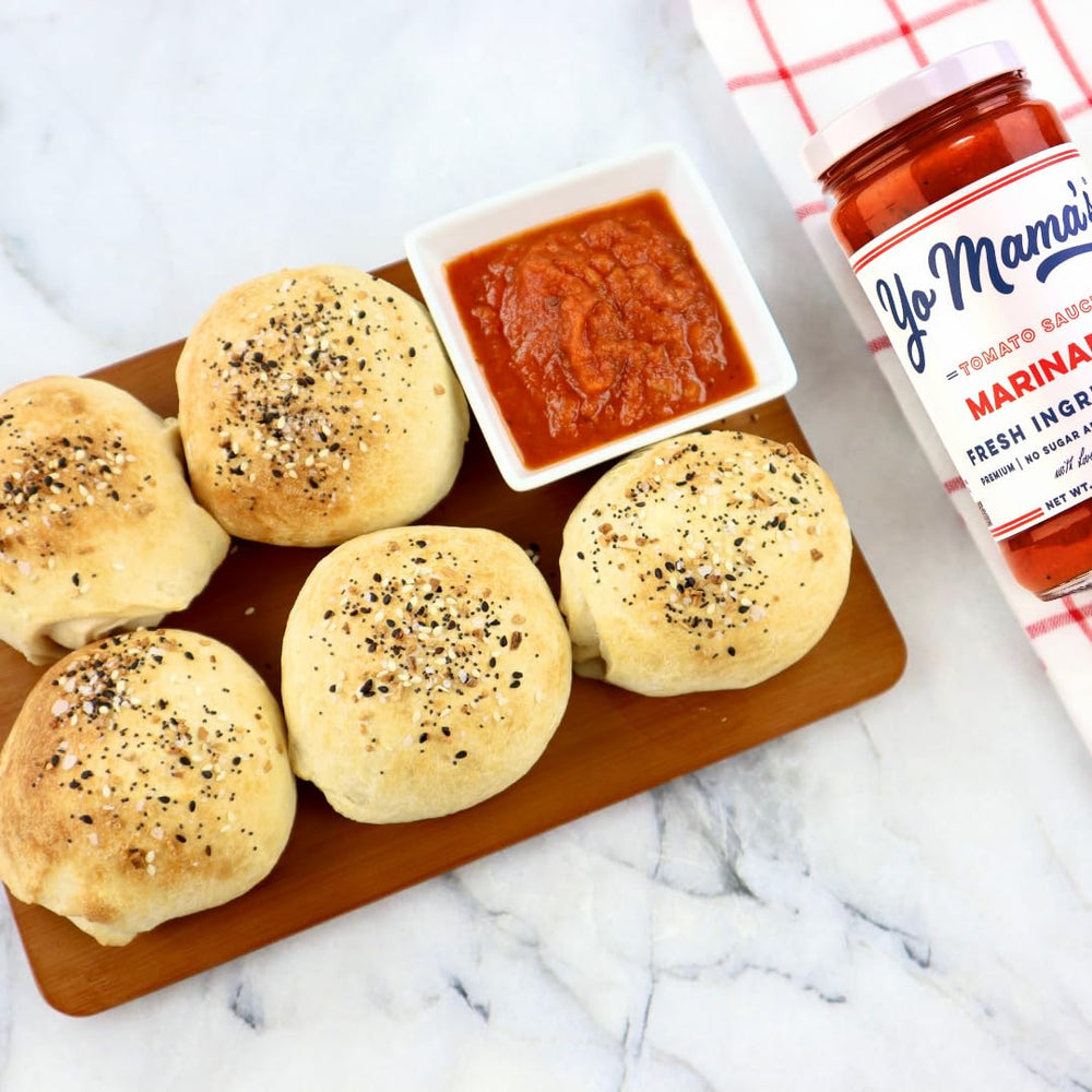 Yo Mama’s Foods Keto Marinara glass bottle showing premium packaging